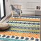 World Rug Gallery Palm Floral Leaves Indoor/Outdoor Area Rug 5'x7' Gray Area Rug 5557MULTI5X7 - alternate 6